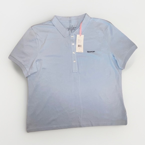 Vineyard Vines Tops - NEW VINEYARD VINES WOMENS HERITAGE Newport POLO SHIRT JAKE BLUE Large